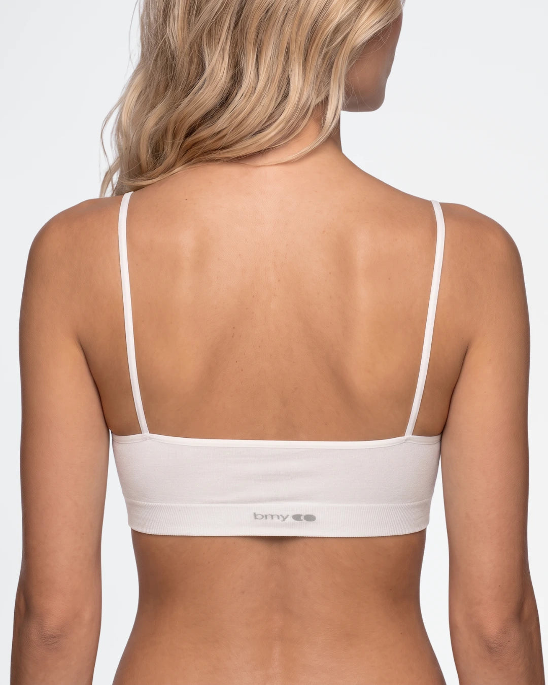 Top Tirante fino de bamboo color blanco 
