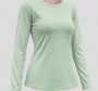 Vista 3d del pijama con top integrado camiseta canalé color menta